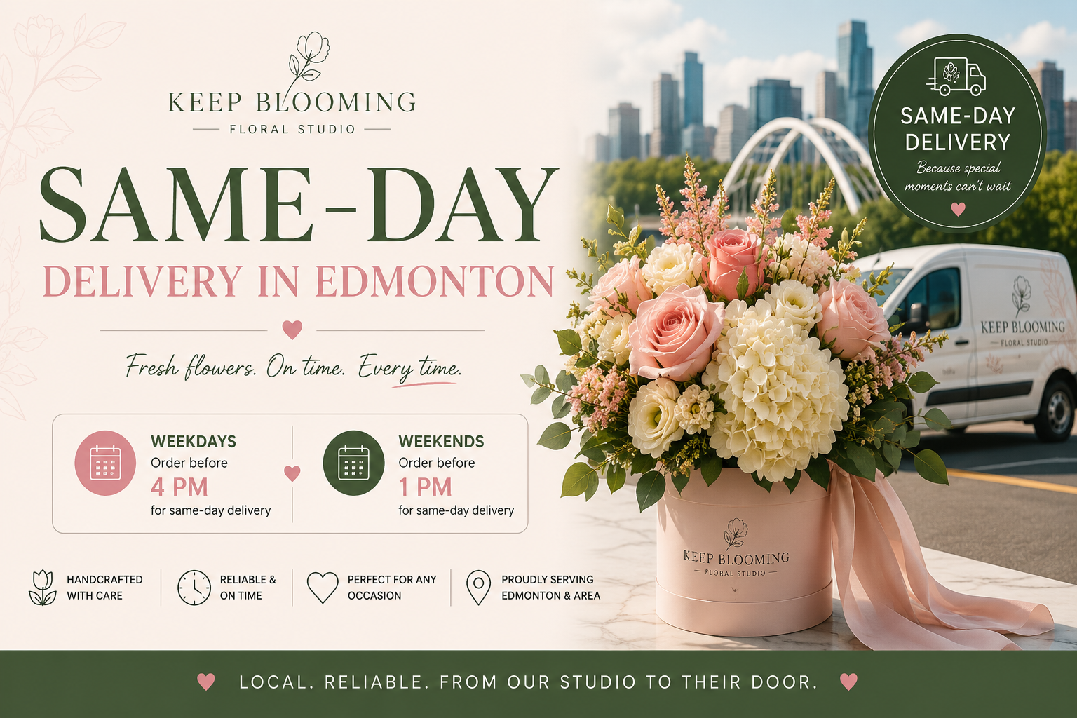 Fresh blooms for thoughtful moments